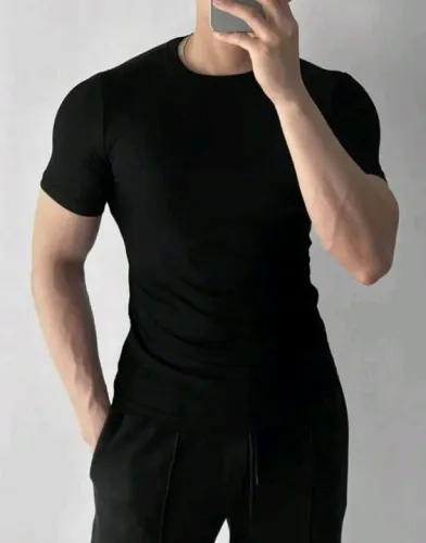 Camisas Canelada Americana Preta