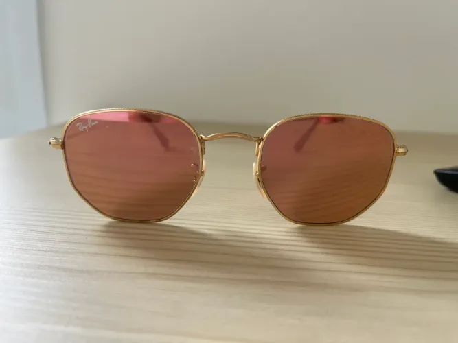Oculos Hexagonal Flat Lenses, Original Ray Ban