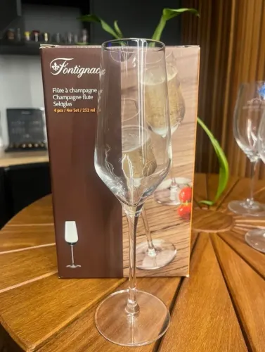 taça de cristal para espumante jogo com 4 taças importado