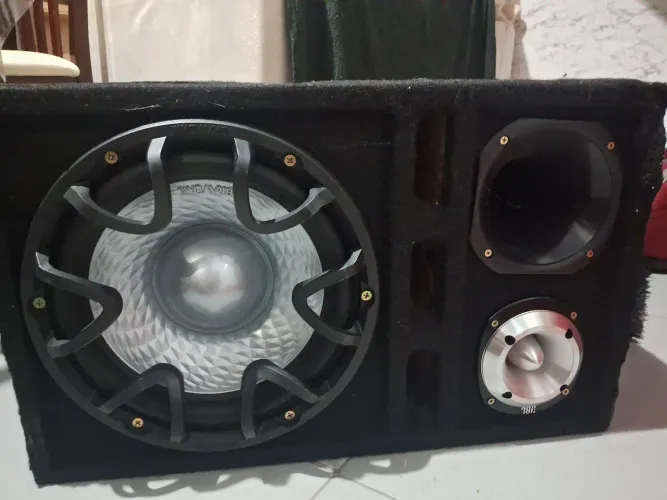 Caixa trio completa bravox +módulo+ cabos+ aparelho pionner