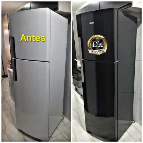 Plotagem Geladeira preto brilhante ou fosco