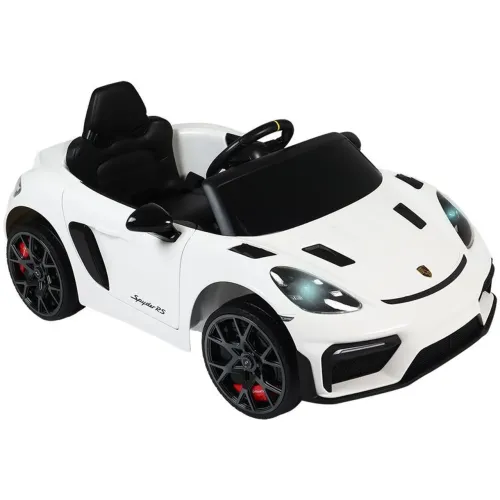 Carrinho Elétrico Porsche Spyder RS Branco com Controle
