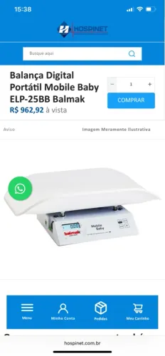 Balança Digital Portátil Mobile Baby ELP-25BB Balmak