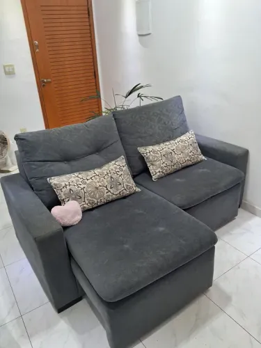 Sofá Retrátil Cinza Chumbo 2 Lugares
