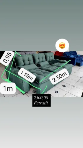 SOFÁ PROMOÇÃO RETRATIL 3 lugares "@