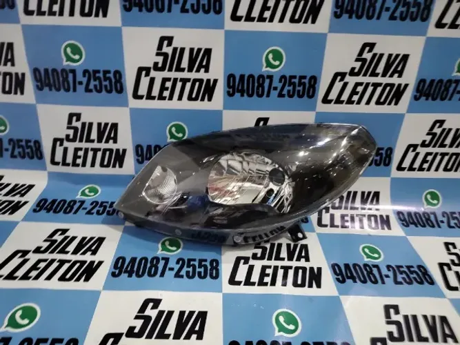 farol esquerdo mascara negra sandero 2012 2013 2014 novo importado 