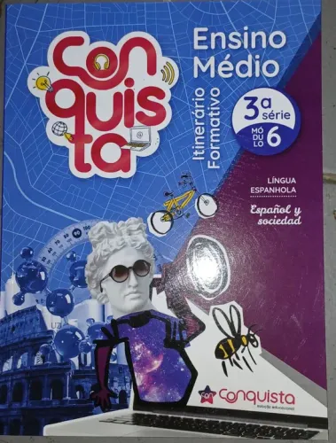 Livro Conquistas - Espanhol e Sociedade - 3ª Série ,livros que custam quase o dobro !!!