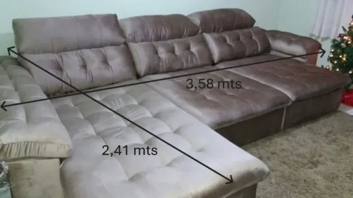 Sofá Royale Retrátil - com catraca - 3,58 mts x 2,41 mts