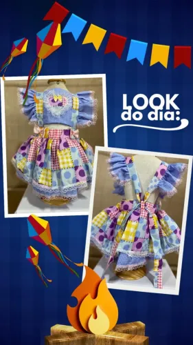 Roupa Junina Azul