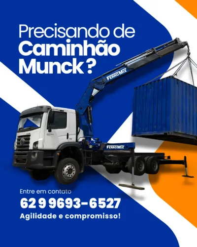 Caminhão Munck para Obras, Indústrias e Áreas Rurais - Goiás, MT, TO e Brasília