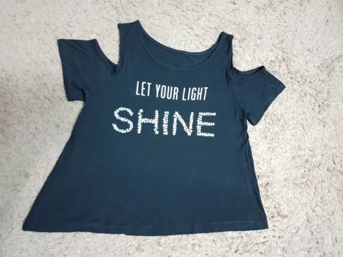 Blusa Infantil Cava Ombro Let Your Light Shine
