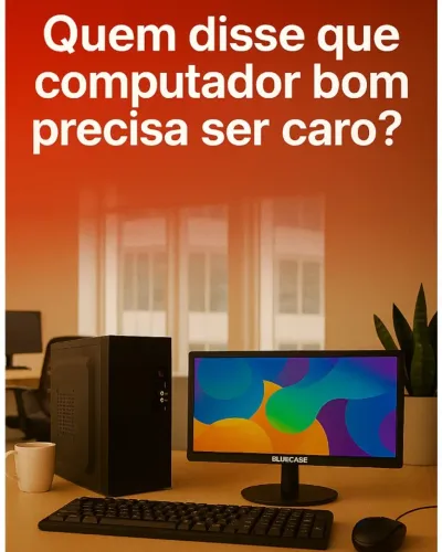 Computador Completo Para Escritorio, Loja Intel Core i5, 8Gb Ram, SSD 240Gb, Monitor 20pol