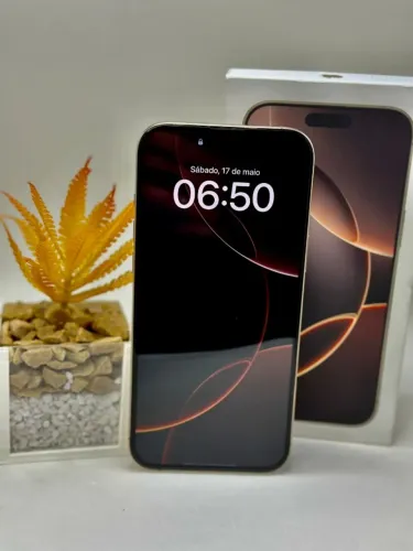 iphone 16 pro max   Desert Titanium  256GB  100% saúde da bateria  Anatel 