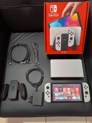 Nintendo Switch Oled Branco Semi Novo Desb Entrego Anápolis Goiânia