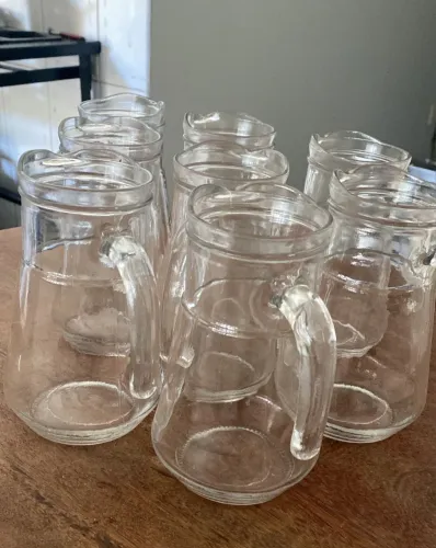 Jarro de vidro 750ml ( 8 unidades )