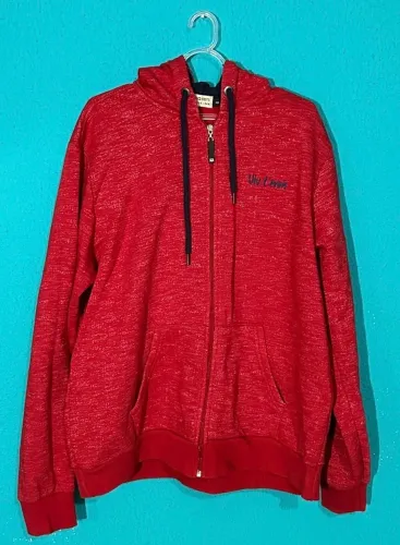 Blusa de moletom VivLeroa vermelha mesclada