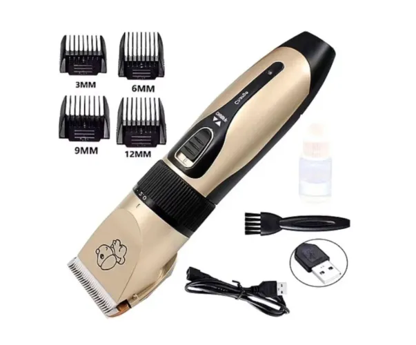 Máquina de tosar recarregável para pet cachorro e gato + tesoura