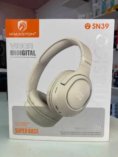  Fone De Ouvido Over-ear Sem Fio Bluetooth Com Visor Digital H'maston SN39