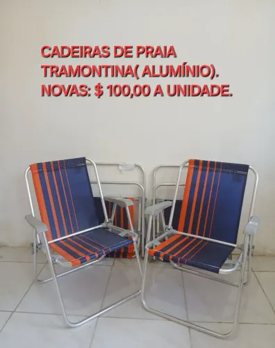Cadeiras de Praia Tramontina Alumínio - Novas