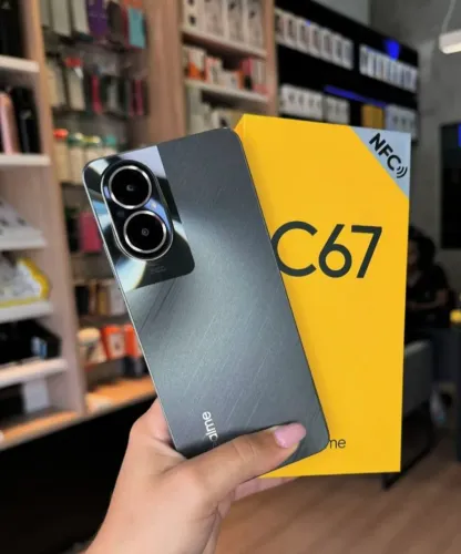 Celular Novo Lacrado - Realme C67 - NFC 256/8 - Preto - Verde Passamos Cartão