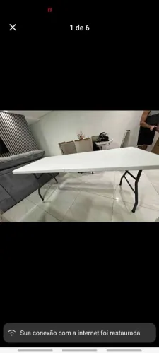 Mesa Dobrável  resistente,  vira maleta , comprimento  1.8m capacidade  150 kg