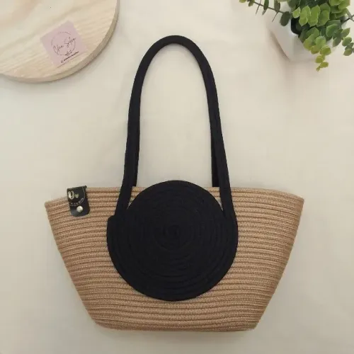 Bolsa de praia de corda naútica