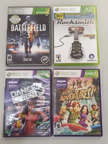 Lote de 4 Jogos Mídia Física Xbox360
