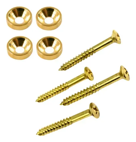 Kit Junção Neck Braço 4 Bucha E 4 Parafusos 4.5x45 Dourado