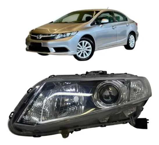 Farol Esquerdo Honda Civic 2012 A 2015 Original Esquerdo/motorista