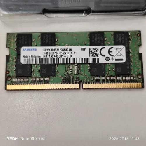 Memória Ram Samsung 16GB - DDR4 - 2666 Mhz.