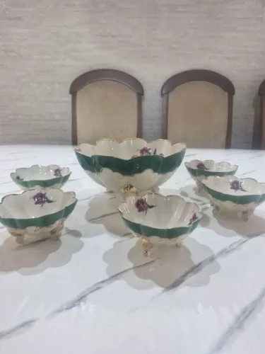 Conjunto De Sobremesas Em Porcenala, Anos 60.