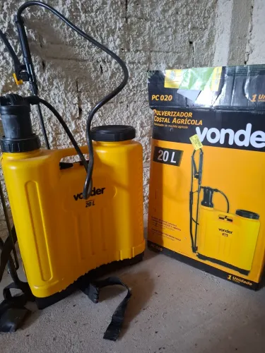 Bomba Costal Pulverizador Veneno Agrícola Manual 20L Vonder Original com alça
