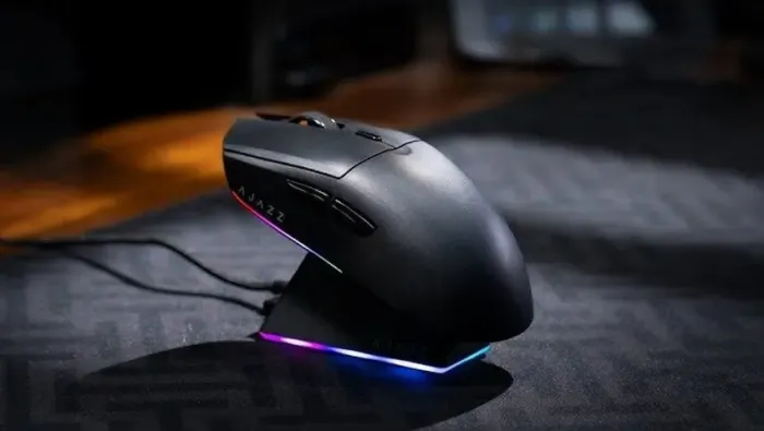 Mouse  AJAZZ AJ139 V2 MC com base de carregamento, ajustável 12.000 DPI
