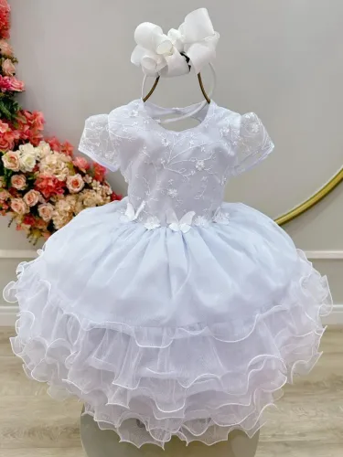 Vestido batizado infantil luxo