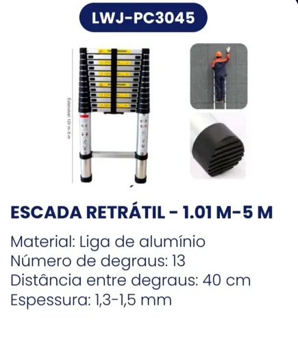 Escada retrátil 1.01M-5M