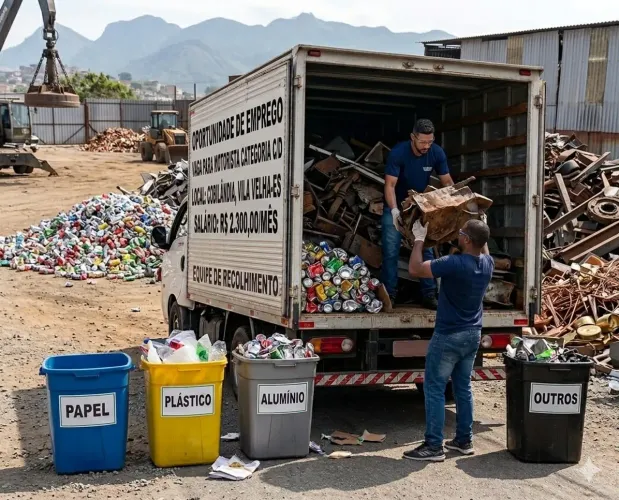Vaga Ajudante Diarista Reciclador em Cobilândia - Diária R$ 110