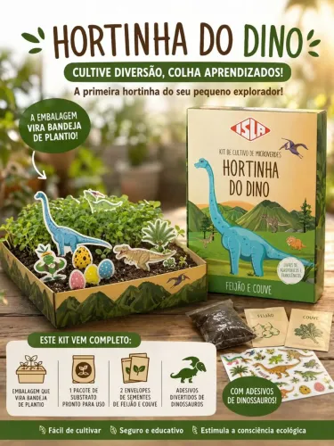 KIT INFANTIL HORTINHA DO DINO!