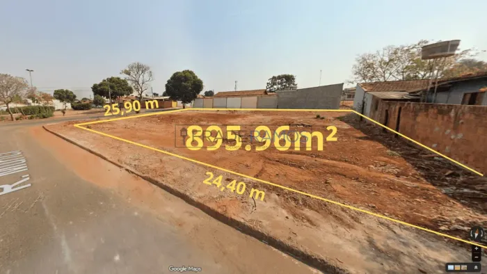 Terreno Comercial de Esquina com 895,96 m² no Setor Morada do Sol, Goiânia