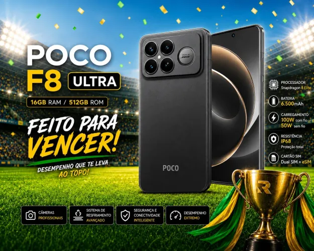 POCO F8 Ultra 512GB 5G 16Gb RAM Lacrado Pronta Entrega