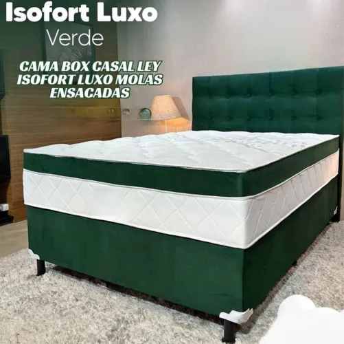 Cama casal molas ensacadas de luxo 