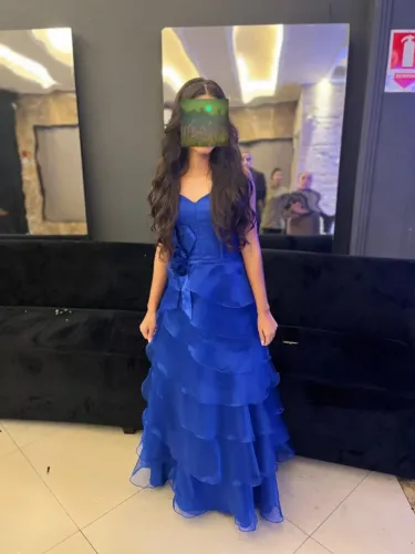 Vestido de festa azul tamanho P