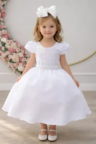 Vestido Infantil Batizado Daminha Vestido Branco tamanho 8