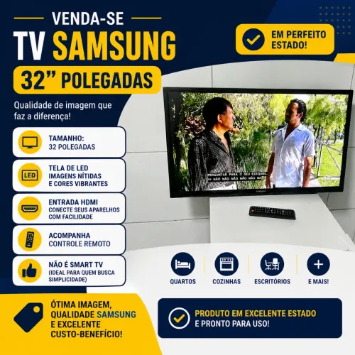 Tv led digital Samsung 32p. (NÃO SMART) - testamos na hora