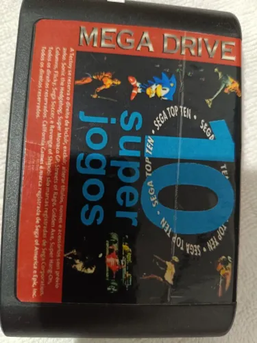 Cartucho Mega Drive C/10 Jogos