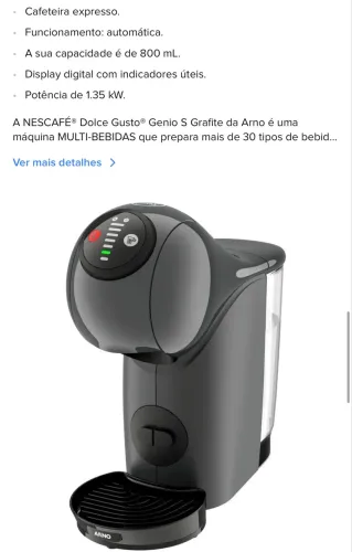 Cafeteira dolce gusto