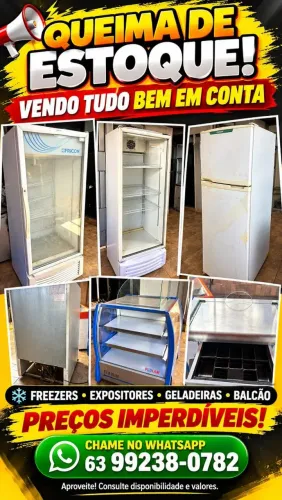 Geladeira, Freezer expositor, Balcão, Câmara Fria.