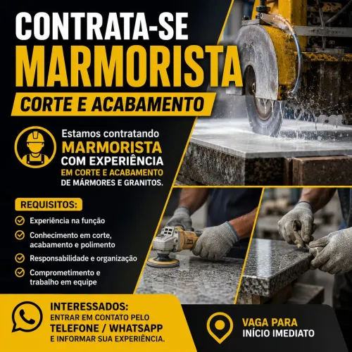 Vaga Ajudante Marmoraria