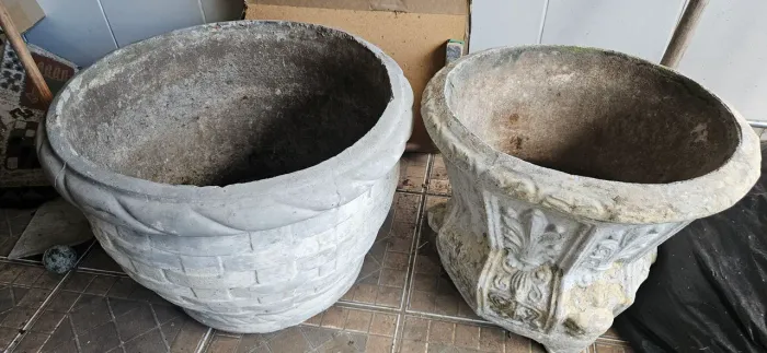 Vaso de planta cimento