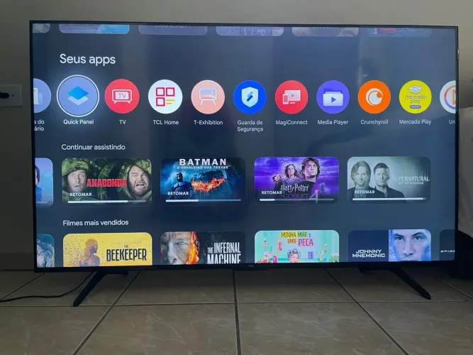 Smart TV TCL 55? 4K QLED - Estado de Nova!