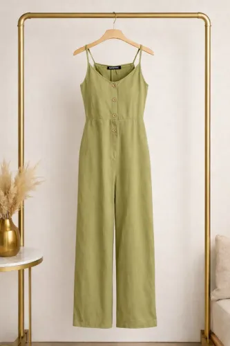 Macacão Feminino Marfinho - Alcinha | Verde | Elegante